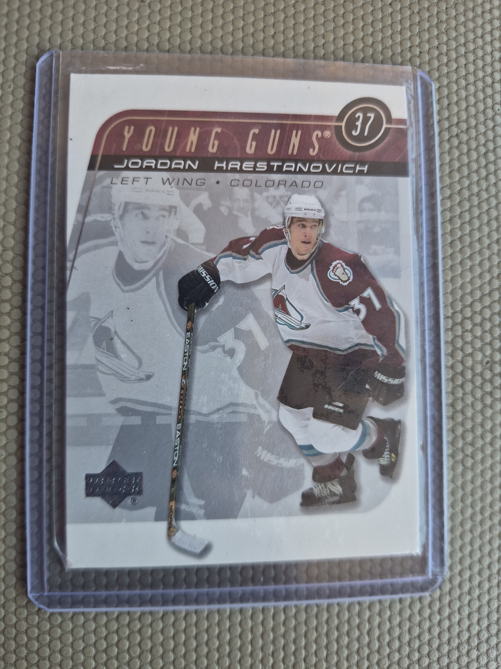 Young Guns Jordan Hristanovich Hockey Card - Maroon/White